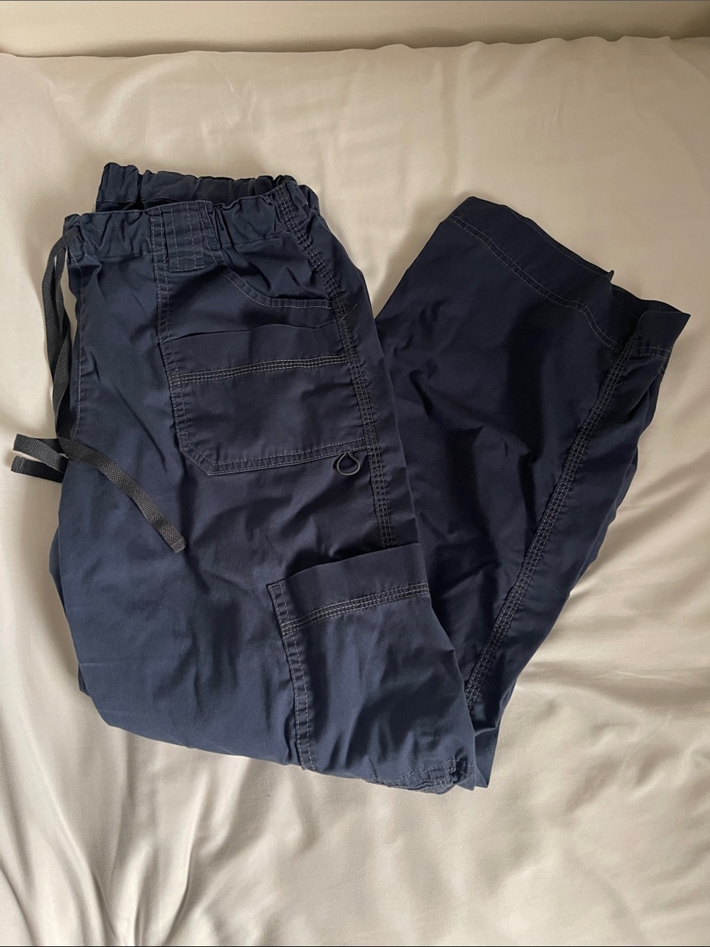 Women Navy Utility Cargo Pants - Classic Workwear